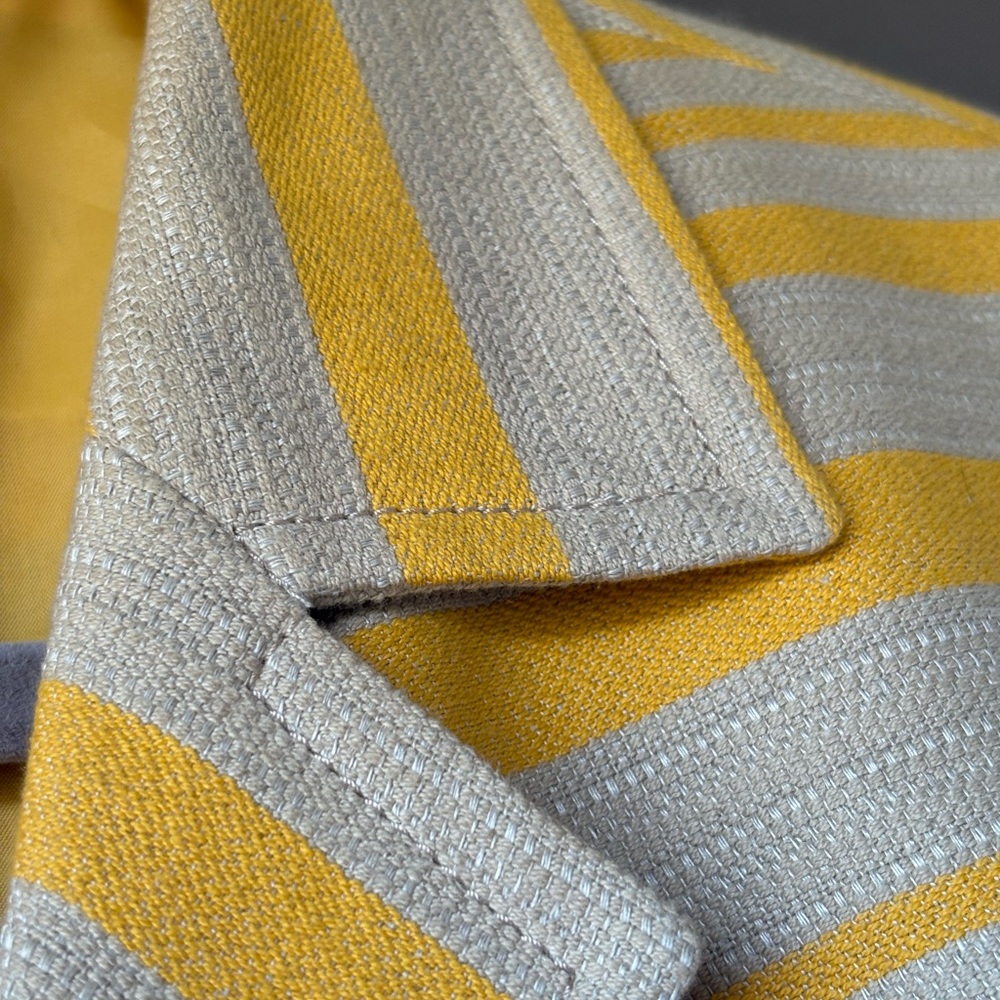 NWOT Women’s Talbots Yellow & Khaki Striped Blazer - SIZE 10 - Picture 11 of 16